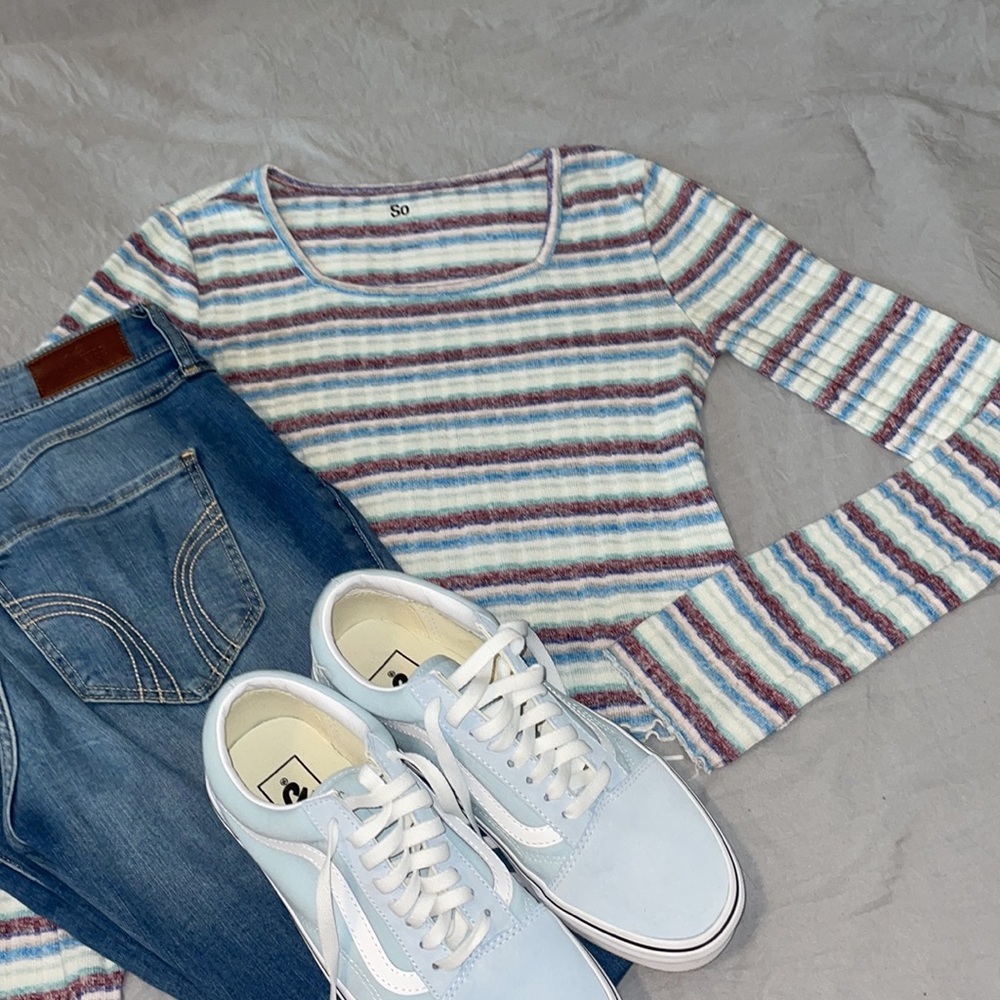 Multicolor Striped Long Sleeve Top